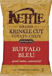 Kettle Krinkle Cut Chips, Buffalo Bleu, 8.5-Ounce Bags (Pack of 12)