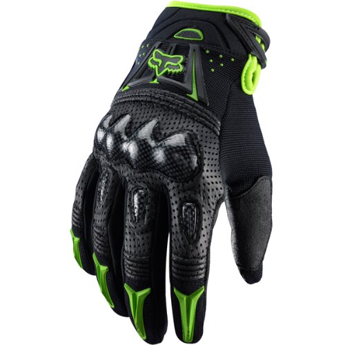 Fox Racing Bomber Men's Off-Road/Dirt Bike Motorcycle Gloves - Color: Black/Green, Size: 2X-Large On Sale