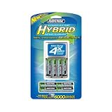 Rayovac Rechargeable Hybrid Slim Charger with 6AA & 2 AAA Hybrid Rechargeable Batteries Included