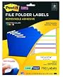 750Ct 2/3X3-7/16 File Folder Assorted Removeable Laser/Inkjet