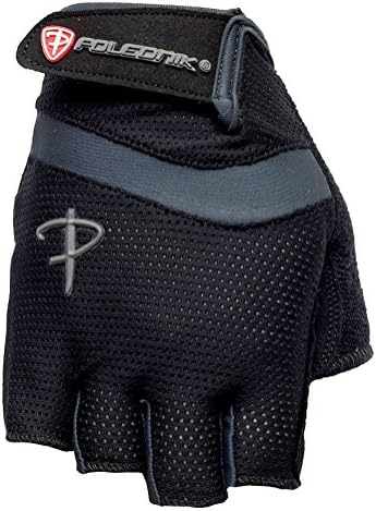 Cycling Bike Bicycle Microfiber Gel Padded Half Finger Fingerless Gloves Men or Women (Gray, Palm Width 8.5 - 9.5 cm = Large)