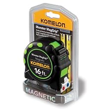 Komelon 7116 Monster MagGrip 16-Foot Measuring Tape with Magnetic End