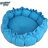 PetPawJoy Round Colorful Pet Bed,Large,Blue