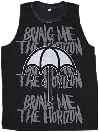 Punkpassion Women's BMTH Bring Me the Horizon Umbrella Muscle Tank Top T-Shirt Medium