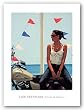 La Fille a la Moto by Jack Vettriano 9.5"x12" Art Print Poster