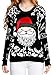V28 Women Girl Christmas Cute Santa Embroidered Knitted Deer Pullover Sweater Jumper