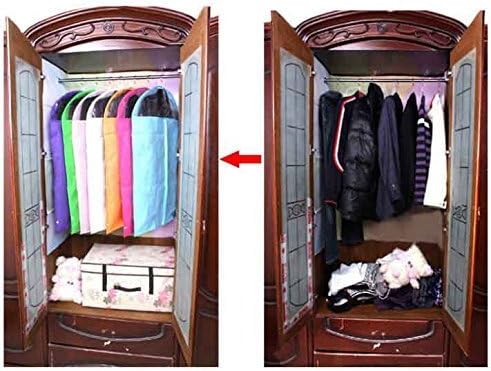 Hmost ®5 Pieces Dust Thickened Woven Suits , Coats Dust Bag , Transparent Clothing Dust Cover Pouch Cover Clothes(random Color)