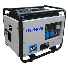 Hyundai 6,500 Watt 389cc OHV Silent Gas Powered Portable Generator with Electric Start (Non-CARB Compliant) #HY7000SE
