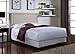 Container Furniture Direct Moss Collection Modern Linen Fabric Upholstered Bedroom Headboard with Nailhead Trim, Beige