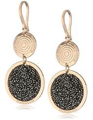 Rebecca "Watamu" Rose Gold Micro Crystal Pave Medallion Drop Earrings