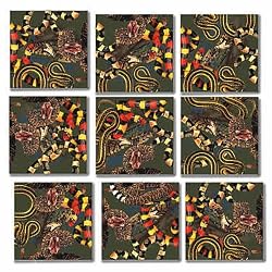B Dazzle Snakes Scramble Squares 9 Piece Puzzle