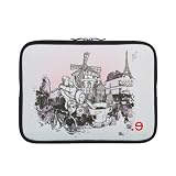 Be.ez - 100951 - LA robe I LOV' PARIS - Sacoche en Polyur&eacute;thane pour MacBook 15" - Montmartre