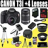 Canon EOS Rebel T3i 18 MP CMOS Digital SLR Camera with EF-S 18-55mm f/3.5-5 ....
