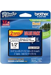Brother Laminated Black On White Tape 2Pack (TZe2312PK)