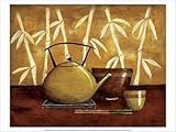 IMAGE OF Bamboo Tea Room I FINEST BRAND CANVAS Print With Added Heavy BRUSHSTROKES Krista Sewell 16x12