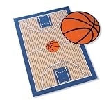 Basketball 4'11 x 7' Rug with Bonus Round Basketball Rug
