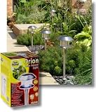 Gardman Orion Solar Lighting - Four Pack Stainless Steel