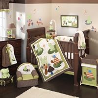 Lambs and Ivy Froggyville 6 Piece Bedding Set