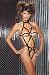 Elegant Moments Vinyl thong back strap teddy with O rings