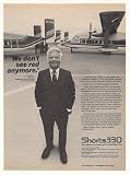 1982 MVA Mississippi Valley Airlines Shorts 330 Plane Print Ad