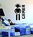 Gamer with Controller Quote Decal Sticker Wall Vinyl Art Design Gamer Cool Funny Game Room by Boop Decals