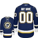 ANYNAME #00 St. Louis Blues Reebok EDGE Authentic Third NHL Hockey Jersey (NHLPA Certified Custom Sewn Authentic Twill)