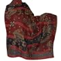 Black Shawl Antique Paisley Pattern Wrap 80 x 40 inches