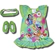 Tinkerbell & Disney Fairies "Magical Gardens" ruffled nightgown with bonus slippers and headband