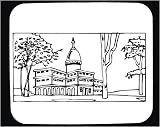 Mouse Pad with black and white, Michigan, cupola