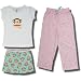 Small Paul "Julius the Monkey" 3 Piece pajama set for girls