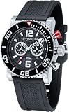 Mens Dive Watch Rubber Band Black Dial by Sottomarino