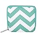 MOSISO Laptop Sleeve Compatible with 12.3 inch Microsoft Surface Pro X/7/6/5/4/3, 11-11.6 inch MacBook Air, Notebook Computer, Canvas Chevron Carrying Case Cover Bag with Small Case, Hot Blue