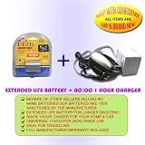 4HR BATTERY + CHARGER FOR CANON ZR800 ZR830 ZR850 HV20