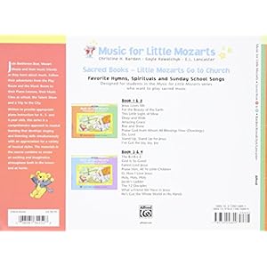 Music for Little Mozarts -- Little Mozarts Go to Church, Bk 1-2: 10 Favorite Hymns, Spirituals and Sunday School Songs
