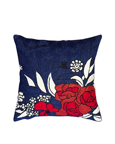 Jute & Co Cuscino Ricamato A Mano Multicolore 40×40 cm