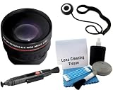 58mm Wide Angle Lens Kit Includes High Definition .43x Wide Angle Lens W/ Macro + LensPen Cleaning Kit + Lens Cap Keeper + 5 Piece Cleaning Kit For Fuji FujiFilm Finepix HS20 EXR, HS30EXR, HS30 EXR, HS25EXR, HS25 EXR Digital Camera I