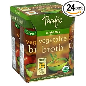 Pacific Natural Foods Organic Vegetable Broth, 8-Ounce Pouch (Pack of 24)