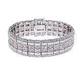 Hilary'S Cubic Zirconia Diamond Silver Bracelet