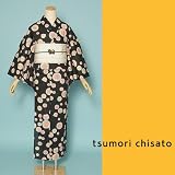 tsumori chisato(ツモリチサト) ブランド浴衣 黒 かすり水玉（1t-25）