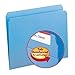 Smead File Folder, Reinforced Straight-Cut Tab, Letter Size, Blue, 100 per Box (12010)