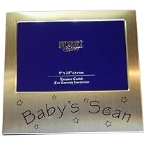 Baby's Scan Photo Frame 5 x 3.5" Satin Silver
