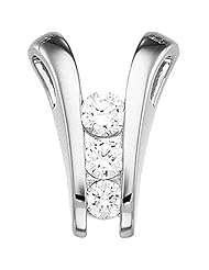 Platinum Diamond Three-Stone Pendant - 0.85 Ct. -- LIFETIME WARRANTY