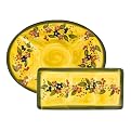 Fleurs De Provence Set of 2 Entertaining Platters