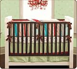 Caden Lane Carey 4 Piece Crib Bedding Set for Boys or Girls - Free Shipping! - Red Circle Dot Crib Sheet