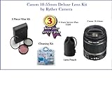 Canon 18-55mm F/3.5-5.6 Is Lens Deluxe Kit with 3 Piece Filter Kit, Lens Po ....