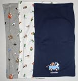 Carter's Child of Mine Baby Burpcloths Set of 3 Burp Cloths trucks/sports