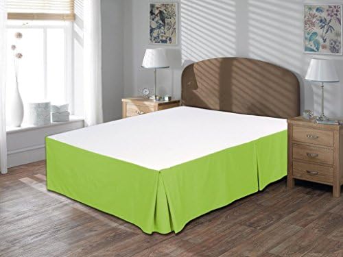 Precious Star 800 Thread Count 1pc Bed Skirt Solid Expanded/Olympic Queen Size 34'' Drop Length Super Soft 100% Egyptian Cotton All Color (Sage Green)
