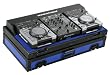 Marathon Flight Road MA-CDJ10V2Blkblue Blue - Black Series - Coffin Holds 2X Small Format CD Players: Pioneer CDJ-400 + 10-Inch Mixer: Pioneer DJm400