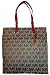 Women's Michael Kors Purse Handbag Tote Beige/Ebony/Red