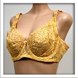 Venus : Venus Yellow Floral Full Cover Bra #1025